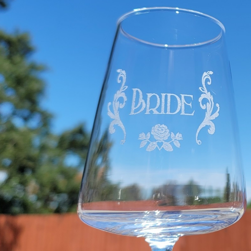 Wedding Bride and Bride wine glass SET (2)